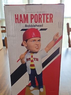 Ham Porter Bobblehead - Red Helmet, White Jersey From "The Sandlot".